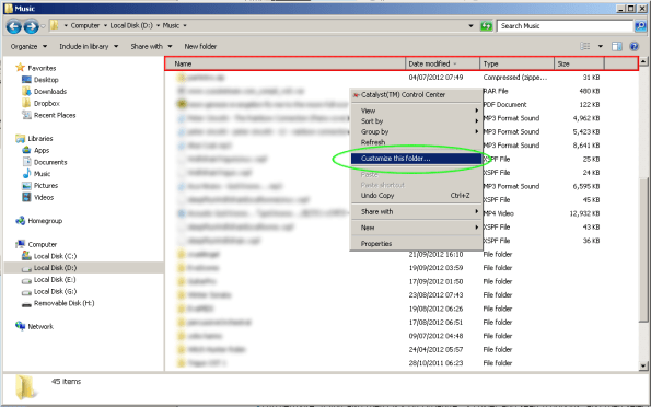 Customize This Folder (Windows Explorer)