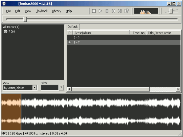 foobar2000 waveform