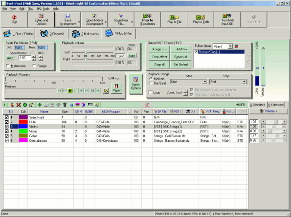 Silent Night in Synthfont